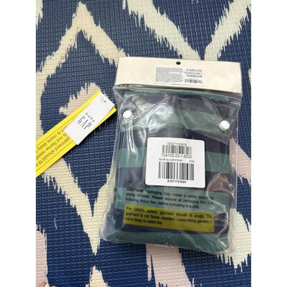 🌱ORGANIC🌱  Baby Gap | Stripe PJs  Sz 5yrs + Loving Kindness Everyday 🎧 - Picture 2 of 7